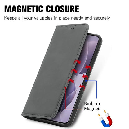 For Xiaomi Poco F6 Pro 5G / Redmi K70 5G / K70 Pro 5G Case Skin-Touch Leather Cover with Card Slots