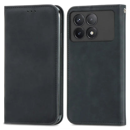 For Xiaomi Poco F6 Pro 5G / Redmi K70 5G / K70 Pro 5G Case Skin-Touch Leather Cover with Card Slots