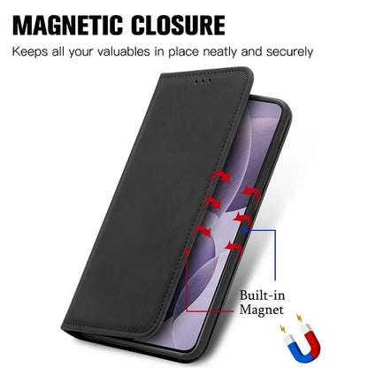 For Xiaomi Poco F6 Pro 5G / Redmi K70 5G / K70 Pro 5G Case Skin-Touch Leather Cover with Card Slots