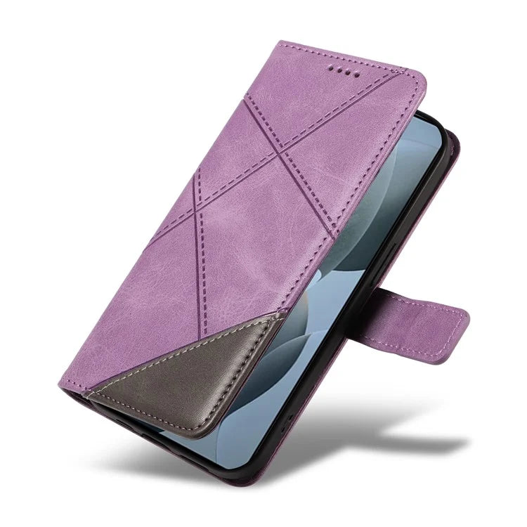 For Xiaomi Poco F6 Pro 5G / Redmi K70 5G / K70 Pro 5G Case Line Spliced PU Leather Phone Cover