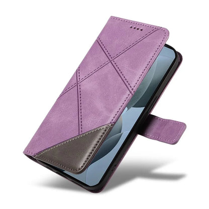 For Xiaomi Poco F6 Pro 5G / Redmi K70 5G / K70 Pro 5G Case Line Spliced PU Leather Phone Cover