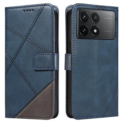 For Xiaomi Poco F6 Pro 5G / Redmi K70 5G / K70 Pro 5G Case Line Spliced PU Leather Phone Cover
