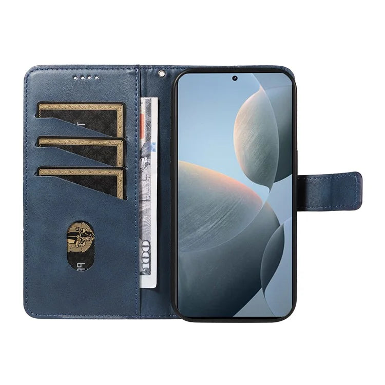 For Xiaomi Poco F6 Pro 5G / Redmi K70 5G / K70 Pro 5G Case Line Spliced PU Leather Phone Cover