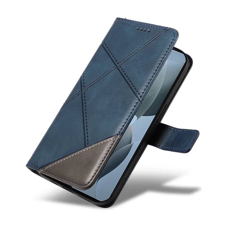 For Xiaomi Poco F6 Pro 5G / Redmi K70 5G / K70 Pro 5G Case Line Spliced PU Leather Phone Cover