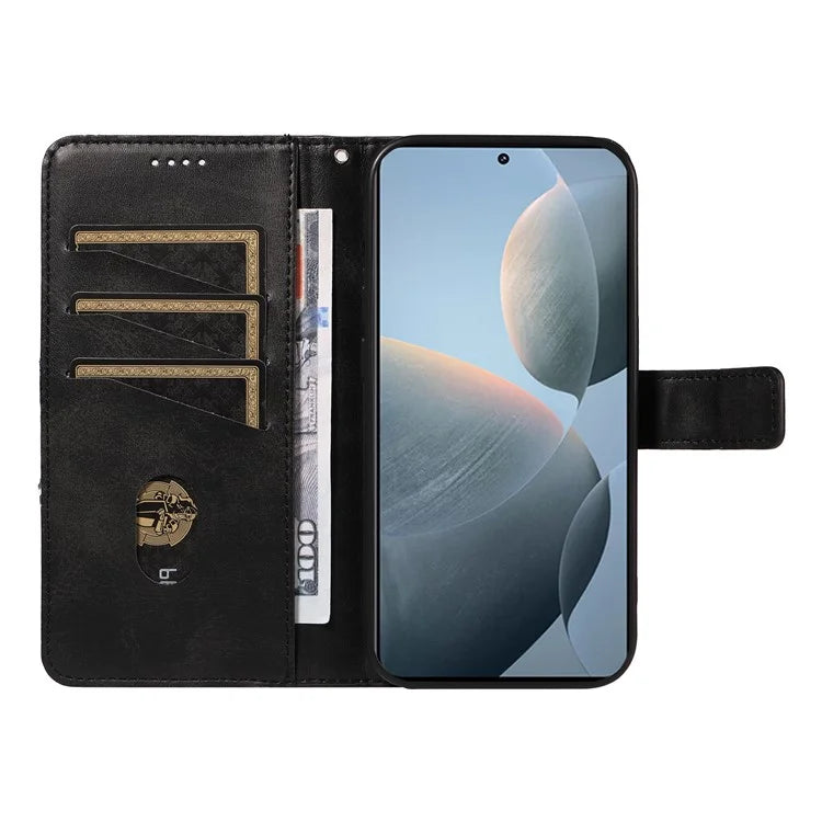For Xiaomi Poco F6 Pro 5G / Redmi K70 5G / K70 Pro 5G Case Line Spliced PU Leather Phone Cover