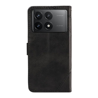 For Xiaomi Poco F6 Pro 5G / Redmi K70 5G / K70 Pro 5G Case Line Spliced PU Leather Phone Cover