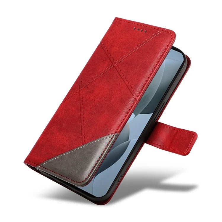 For Xiaomi Poco F6 Pro 5G / Redmi K70 5G / K70 Pro 5G Case Line Spliced PU Leather Phone Cover