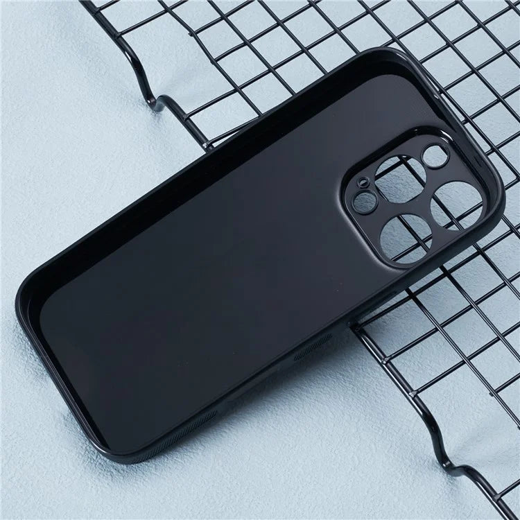 For iPhone 16 Pro Case Flexible TPU Carbon Fiber Texture Shockproof Phone Cover