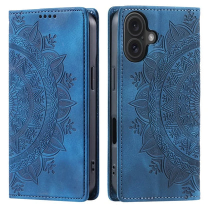 Style-010 For iPhone 16 Case Magnetic Closing Leather Phone Cover Pattern Imprinted