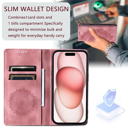 Style-010 For iPhone 16 Case Magnetic Closing Leather Phone Cover Pattern Imprinted