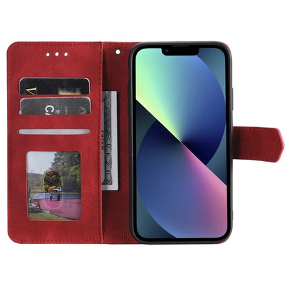 For iPhone 16 Pro Case Leather Flip Phone Cover Splicing Stitching
