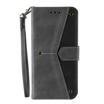 For iPhone 16 Pro Case Leather Flip Phone Cover Splicing Stitching