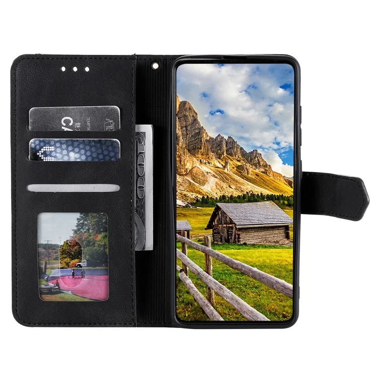 For iPhone 16 Protective Case Splicing Stitching Leather Flip Phone Cover