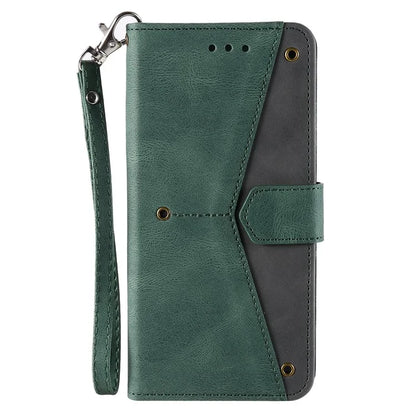For iPhone 16 Protective Case Splicing Stitching Leather Flip Phone Cover