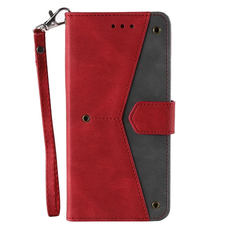 For iPhone 16 Protective Case Splicing Stitching Leather Flip Phone Cover