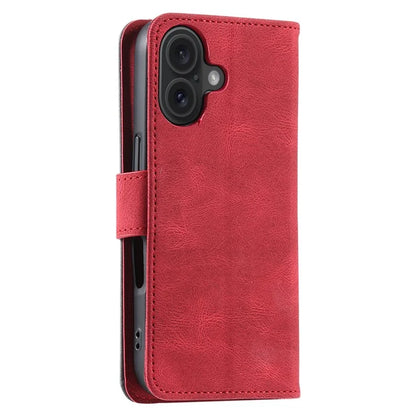 For iPhone 16 Protective Case Splicing Stitching Leather Flip Phone Cover