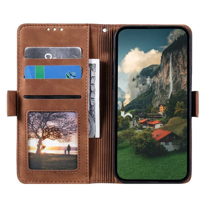 For iPhone 16 Case Vintage Splicing Shockproof Leather Phone Cover