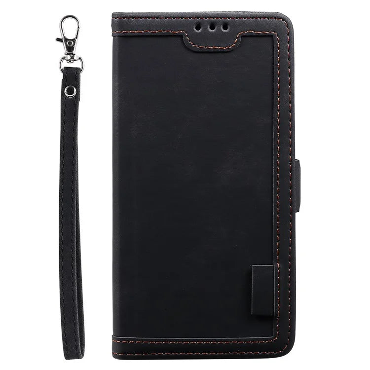 For iPhone 16 Case Vintage Splicing Shockproof Leather Phone Cover