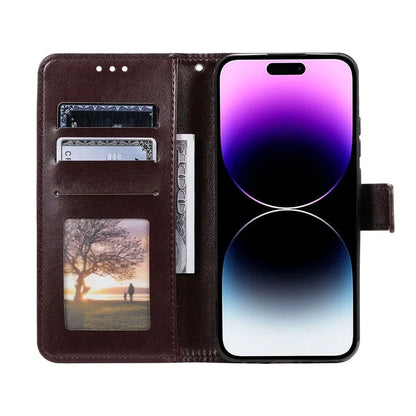 For iPhone 16 Plus Wallet Case Imprinted Totem PU Leather Stand Phone Cover