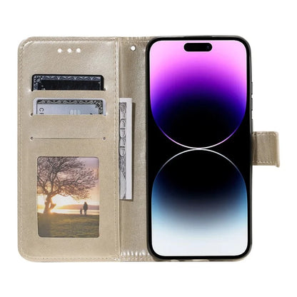 For iPhone 16 Plus Wallet Case Imprinted Totem PU Leather Stand Phone Cover