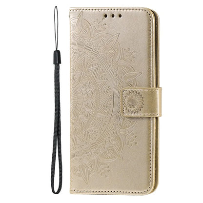 For iPhone 16 Plus Wallet Case Imprinted Totem PU Leather Stand Phone Cover