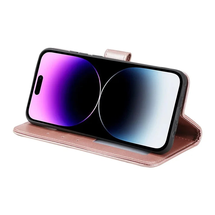 For iPhone 16 Plus Wallet Case Imprinted Totem PU Leather Stand Phone Cover