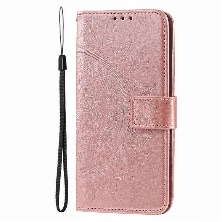 For iPhone 16 Plus Wallet Case Imprinted Totem PU Leather Stand Phone Cover
