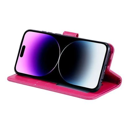 For iPhone 16 Plus Wallet Case Imprinted Totem PU Leather Stand Phone Cover