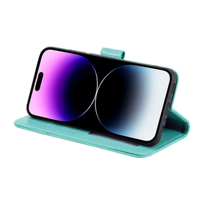 For iPhone 16 Plus Wallet Case Imprinted Totem PU Leather Stand Phone Cover