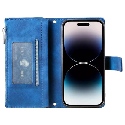 Style 006 For iPhone 16 Case PU Leather Wallet Phone Cover Mandala Flower Pattern
