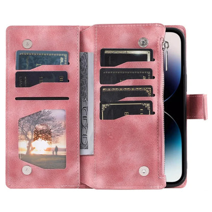 Style 006 For iPhone 16 Case PU Leather Wallet Phone Cover Mandala Flower Pattern