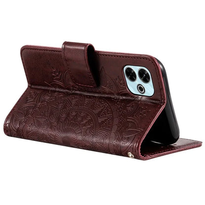 For Xiaomi Redmi 13 5G / 4G Phone Case Imprinted Totem PU Leather Wallet Cover with Stand