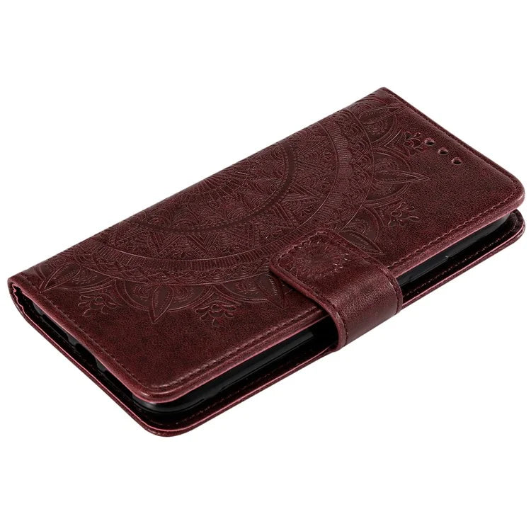 For Xiaomi Redmi 13 5G / 4G Phone Case Imprinted Totem PU Leather Wallet Cover with Stand