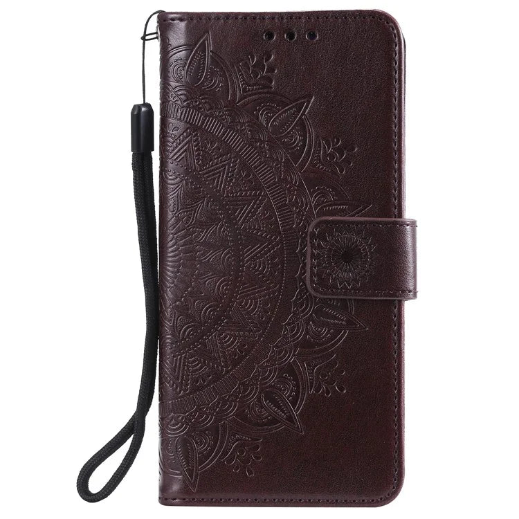 For Xiaomi Redmi 13 5G / 4G Phone Case Imprinted Totem PU Leather Wallet Cover with Stand