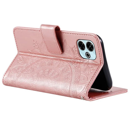 For Xiaomi Redmi 13 5G / 4G Phone Case Imprinted Totem PU Leather Wallet Cover with Stand