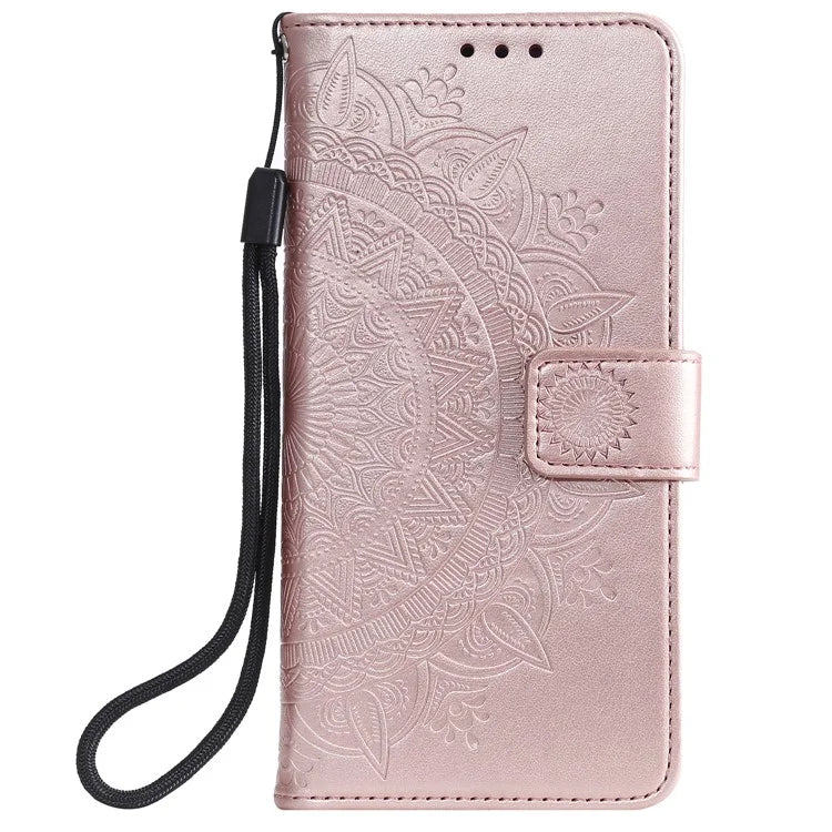 For Xiaomi Redmi 13 5G / 4G Phone Case Imprinted Totem PU Leather Wallet Cover with Stand
