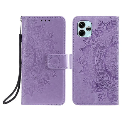 For Xiaomi Redmi 13 5G / 4G Phone Case Imprinted Totem PU Leather Wallet Cover with Stand