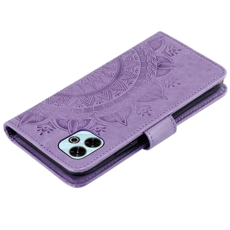 For Xiaomi Redmi 13 5G / 4G Phone Case Imprinted Totem PU Leather Wallet Cover with Stand