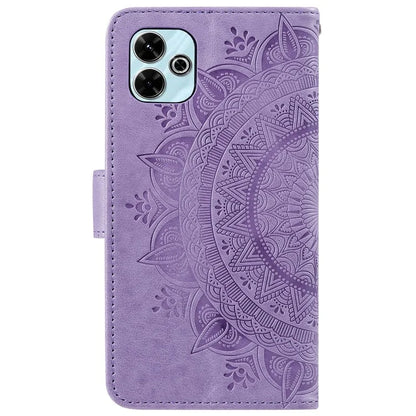 For Xiaomi Redmi 13 5G / 4G Phone Case Imprinted Totem PU Leather Wallet Cover with Stand