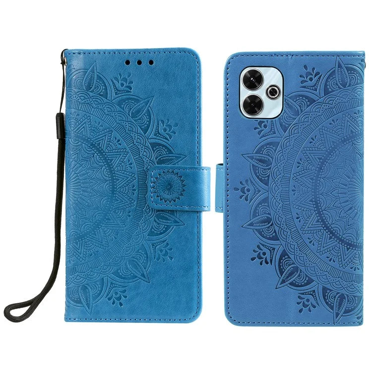 For Xiaomi Redmi 13 5G / 4G Phone Case Imprinted Totem PU Leather Wallet Cover with Stand