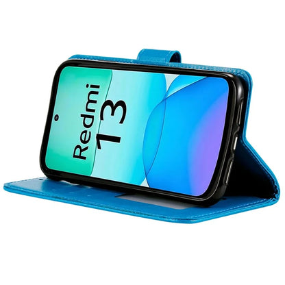 For Xiaomi Redmi 13 5G / 4G Phone Case Imprinted Totem PU Leather Wallet Cover with Stand