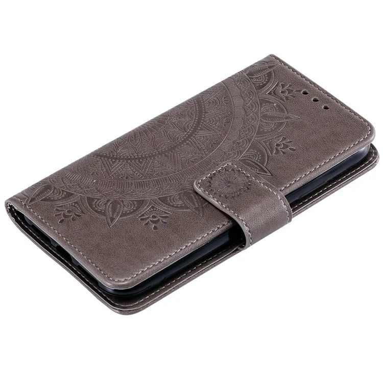 For Xiaomi Redmi 13 5G / 4G Phone Case Imprinted Totem PU Leather Wallet Cover with Stand