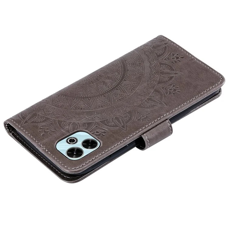 For Xiaomi Redmi 13 5G / 4G Phone Case Imprinted Totem PU Leather Wallet Cover with Stand