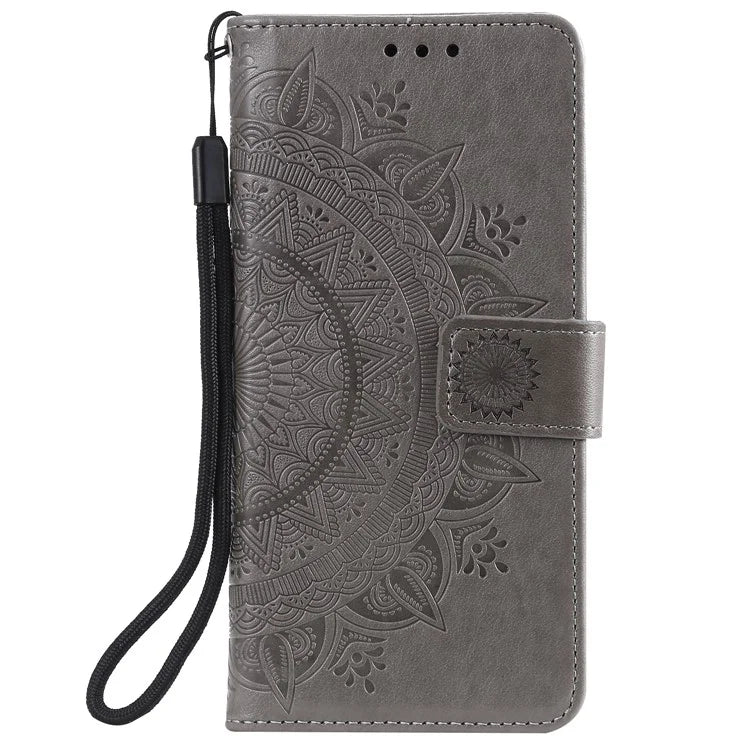 For Xiaomi Redmi 13 5G / 4G Phone Case Imprinted Totem PU Leather Wallet Cover with Stand