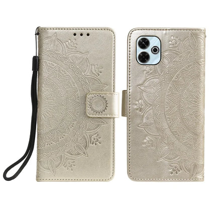 For Xiaomi Redmi 13 5G / 4G Phone Case Imprinted Totem PU Leather Wallet Cover with Stand