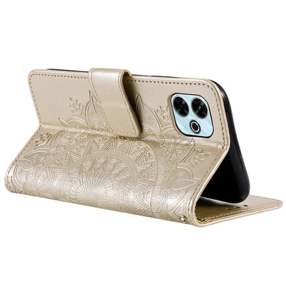For Xiaomi Redmi 13 5G / 4G Phone Case Imprinted Totem PU Leather Wallet Cover with Stand