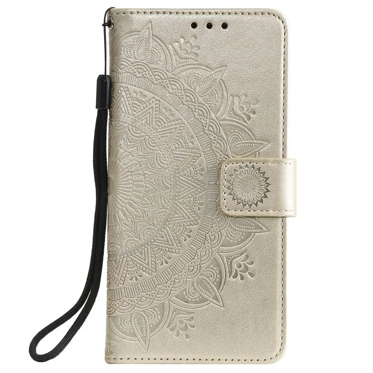 For Xiaomi Redmi 13 5G / 4G Phone Case Imprinted Totem PU Leather Wallet Cover with Stand