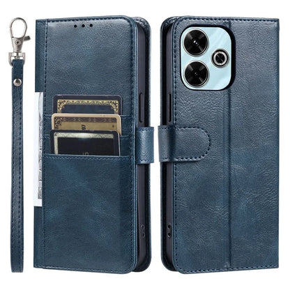013 Style For Xiaomi Redmi 13 5G / 4G Case Anti-Fall PU Leather Phone Cover with 6 Card Slots