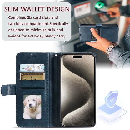 013 Style For Xiaomi Redmi 13 5G / 4G Case Anti-Fall PU Leather Phone Cover with 6 Card Slots
