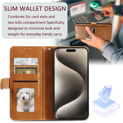 013 Style For Xiaomi Redmi 13 5G / 4G Case Anti-Fall PU Leather Phone Cover with 6 Card Slots